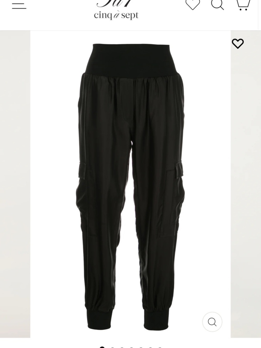 Cinq a sept Black High-Waist Cargo Jogger Pants - Women Giles